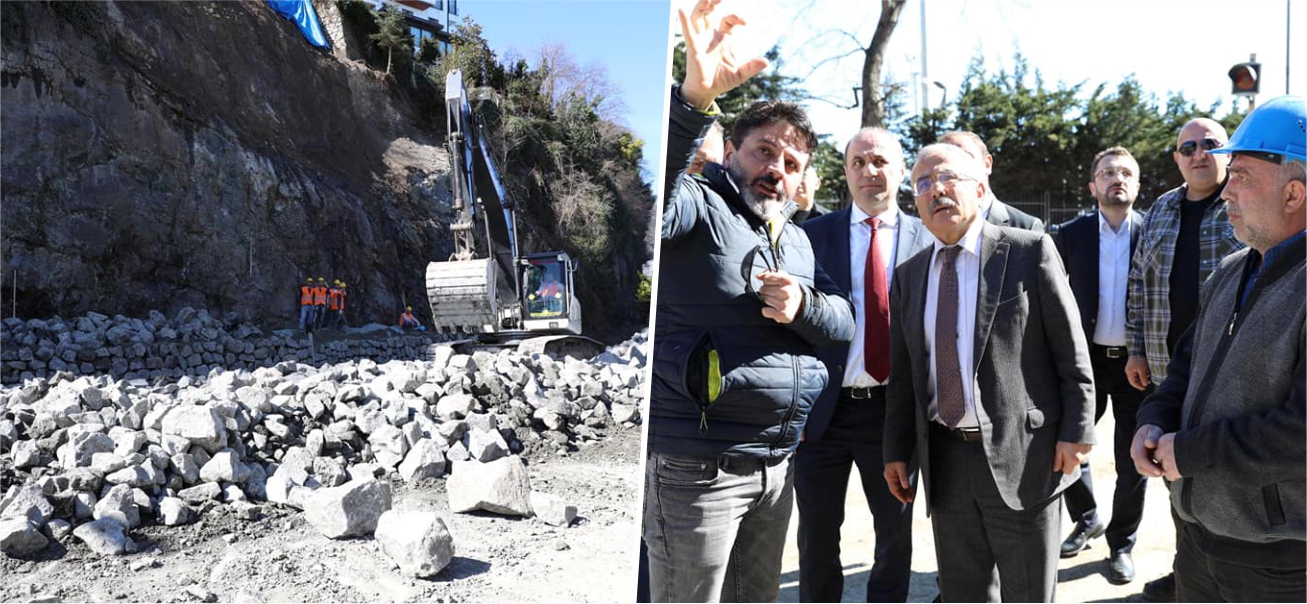 BAŞKAN GÜLER, HEYELAN BÖLGESİNDE