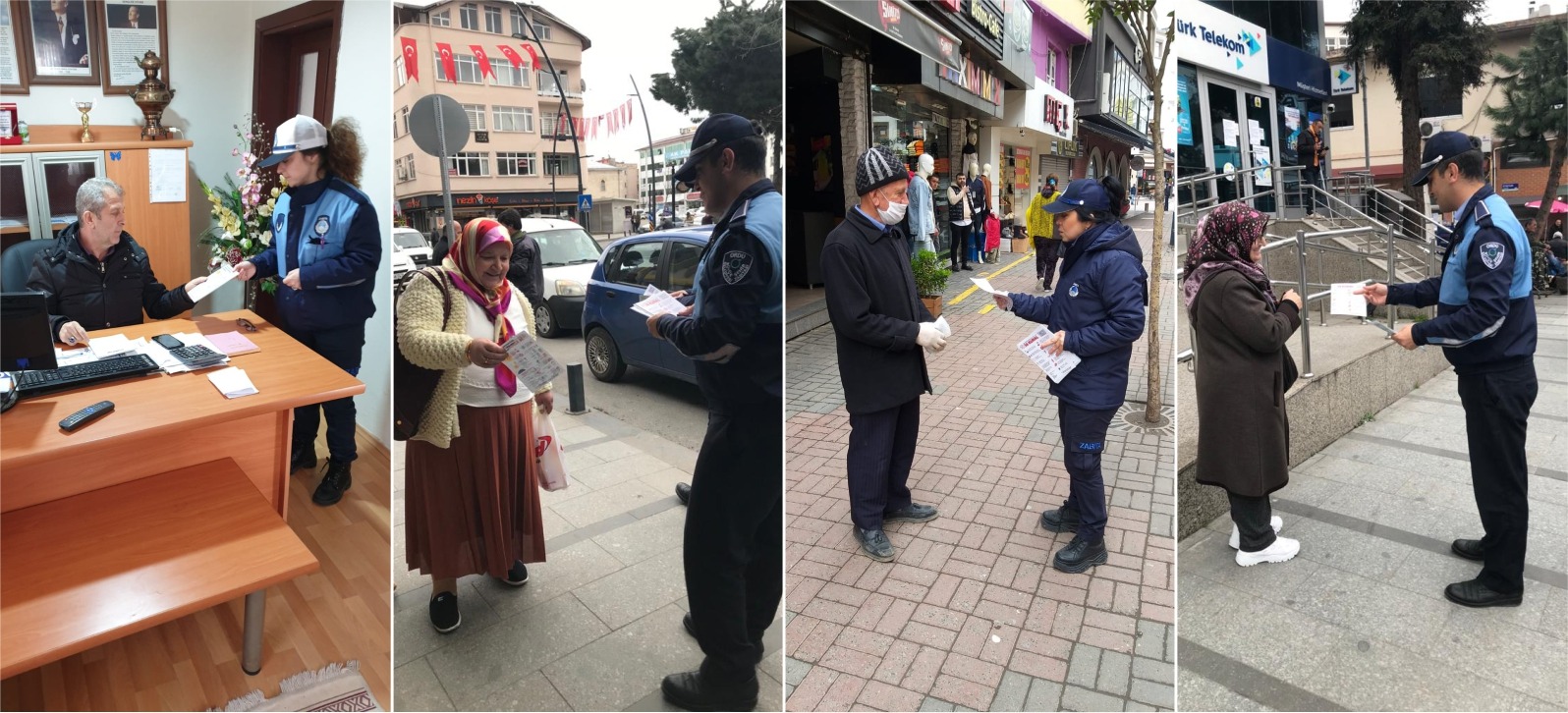 BÜYÜKŞEHİR, VİRÜSE KARŞI BİLGİLENDİRİCİ EL BROŞÜRLERİ DAĞITIYOR