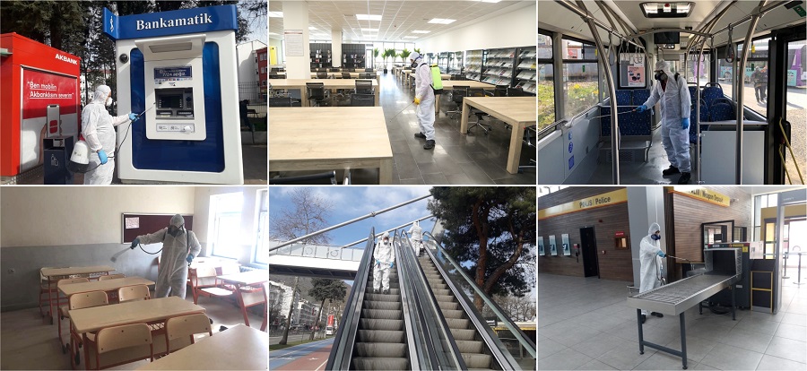 BÜYÜKŞEHİRİN DEZENFEKTE ÇALIŞMALARI TÜRKİYE’YE ÖRNEK GÖSTERİLDİ