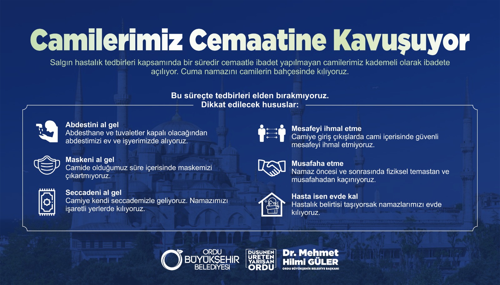 CAMİLERİMİZ CEMAATİNE KAVUŞUYOR