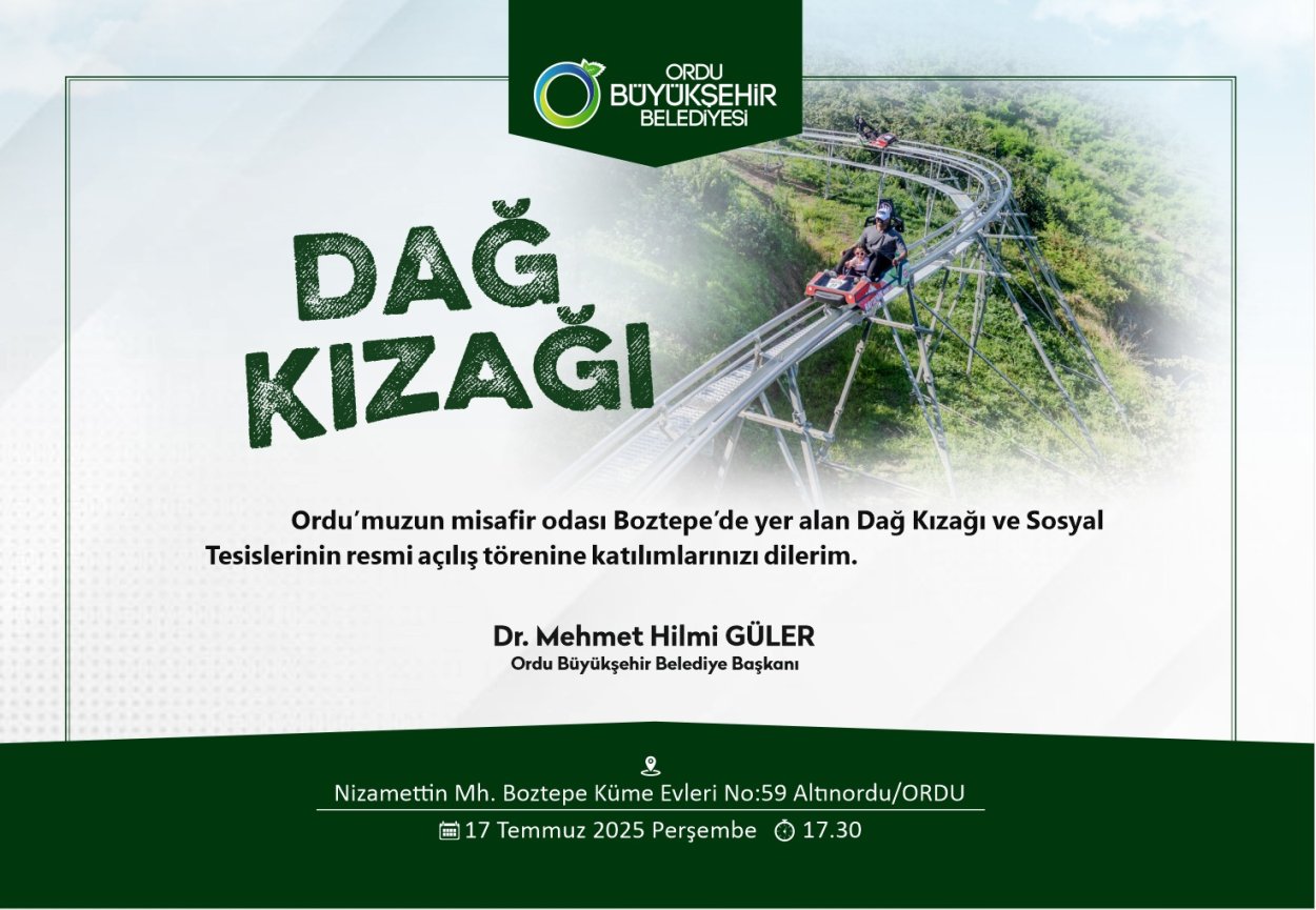 DAĞ KIZAĞI VE SOSYAL TESİSLERİ AÇILIYOR