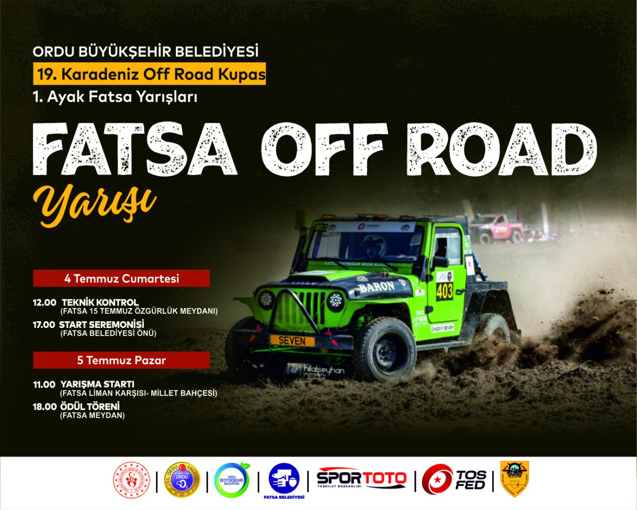 FATSA’DA OFF-ROAD HEYECANI YAŞANACAK