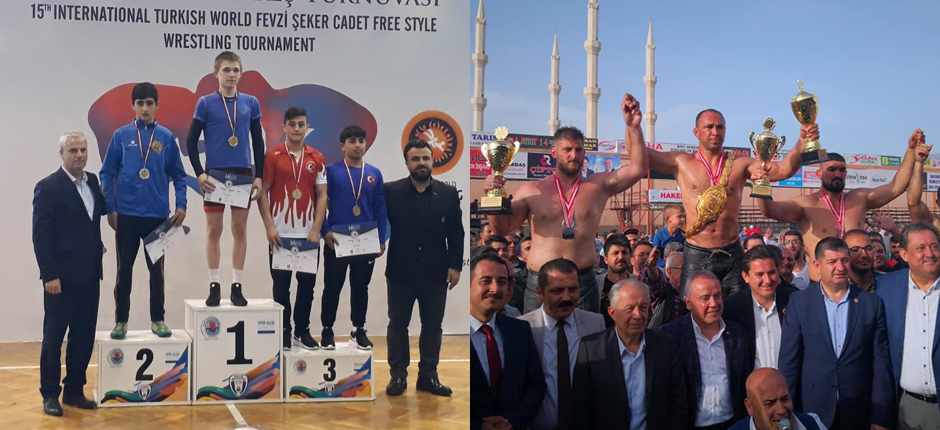 GÜREŞÇİLER MADALYAYA DOYMUYOR