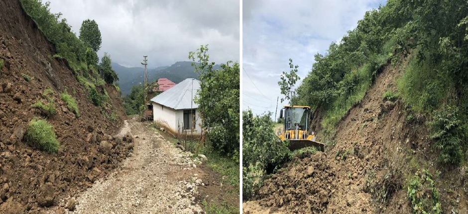 HEYELANDAN KAPANAN YOLLAR ULAŞIMA AÇILDI