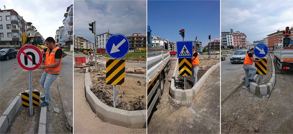 KAVŞAKLARA YÖN LEVHALARI YERLEŞTİRİLDİ