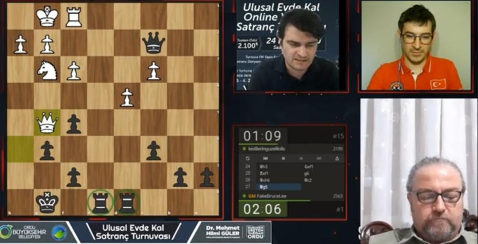 ONLİNE SATRANÇ TURNUVASINDA KIYASIYA MÜCADELE SONA ERDİ