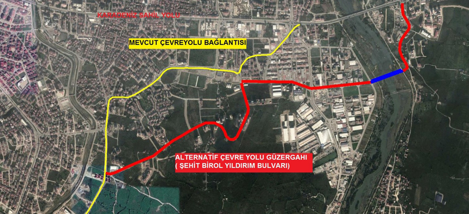 ORDU ÇEVRE YOLUNA YENİ GÜZERGÂH