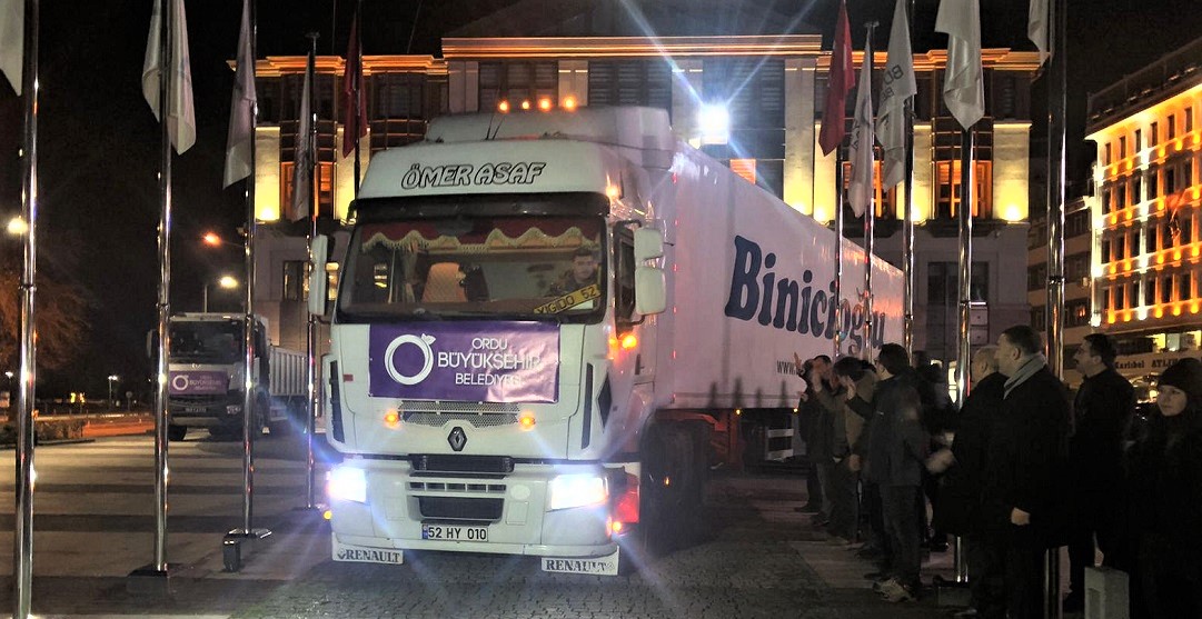 ORDU’DAN ELAZIĞ’A YARDIM ELİ