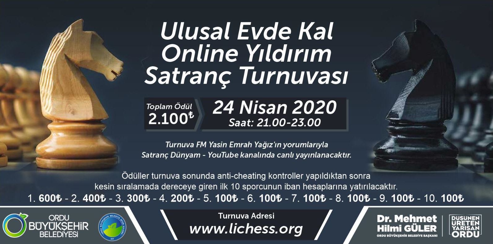 SATRANÇSEVERLER BU TURNUVAYI KAÇIRMAYIN