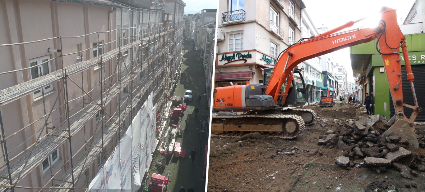 TARİHİ CADDEDE DÖNÜŞÜM BAŞLADI